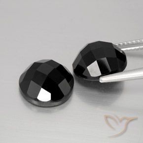 Gemme di Spinello Nero naturale da 10.13 ct, Rotondo, Opaco