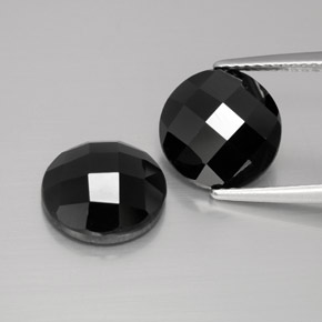 Gemme di Spinello Nero naturale da 8.19 ct, Taglio rotondo, Opaco