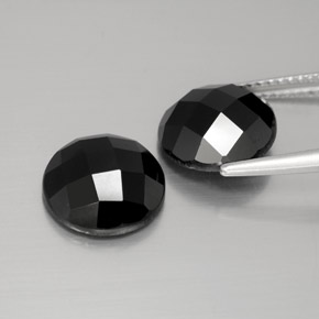 Gemme di Spinello Nero naturale da 8.19 ct, Taglio rotondo, Opaco
