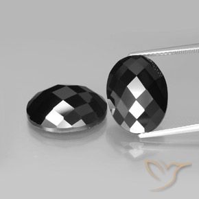 21.63ctw Naturale Nero Spinello, Ovale, Opaco