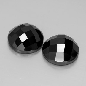 Gemme di Spinello Nero naturale da 9.62 ct, Taglio rotondo, Opaco
