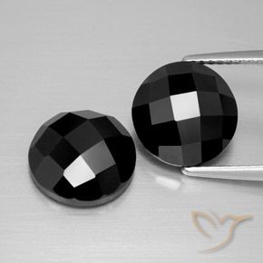 9.54ctw Naturale Nero Spinello, Rotondo, Opaco
