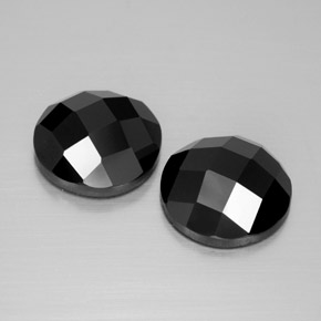 Gemme di Spinello Nero naturale da 8.10 ct, Taglio rotondo, Opaco