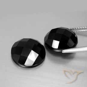 Gemme di Spinello Nero naturale da 13.84 ct, Rotondo, Opaco