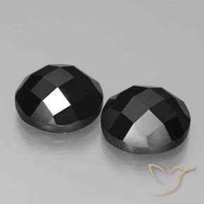 Gemme di Spinello Nero naturale da 13.73 ct, Rotondo, Opaco