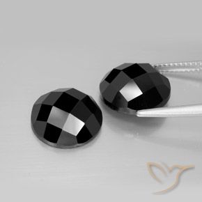 Gemme di Spinello Nero naturale da 13.47 ct, Rotondo, Opaco