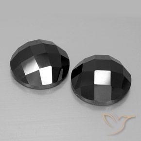 Gemme di Spinello Nero naturale da 14.69 ct, Rotondo, Opaco