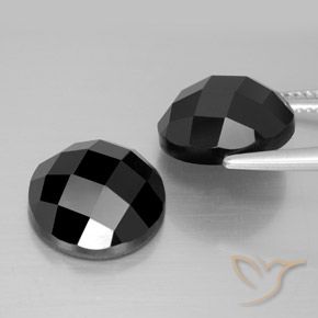 Gemme di Spinello Nero naturale da 15.94 ct, Rotondo, Opaco