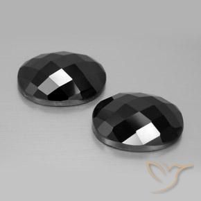 Gemme di Spinello Nero naturale da 21.70 ct, Ovale, Opaco