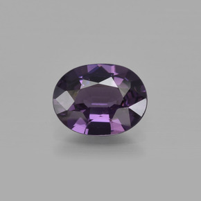 Spinello naturale viola da 1,36 ct, taglio ovale, VVS
