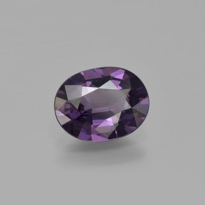 Spinello naturale viola da 1,36 ct, taglio ovale, VVS