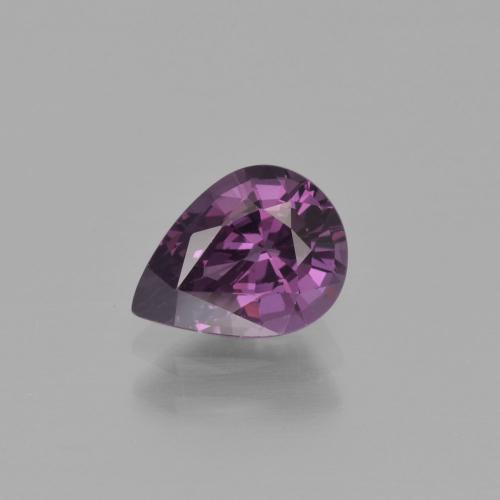 Spinello naturale viola da 1,30 ct, taglio a pera, VVS-VS