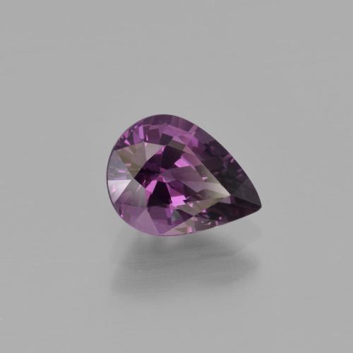Spinello naturale viola da 1,30 ct, taglio a pera, VVS-VS