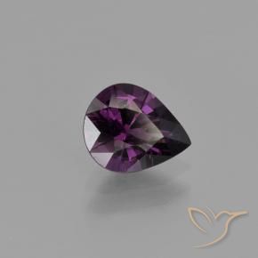 Spinello Lampone Rosso Viola naturale da 1.02 ct, Forma a pera, VVS