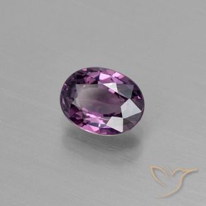 Spinello Viola scuro naturale da 1.17 ct, Ovale, VVS