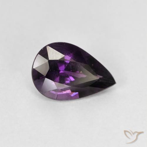 Spinello Viola d'uva naturale da 1.08 ct, Forma a pera, VS