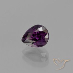 Spinello Viola scuro naturale da 1.05 ct, Forma a pera, VVS-VS