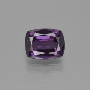 Spinello naturale porpora da 1,06 ct, taglio a cuscino, VS