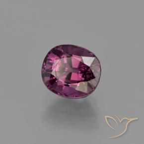 Spinello Viola scuro naturale da 1.23 ct, Ovale, VS