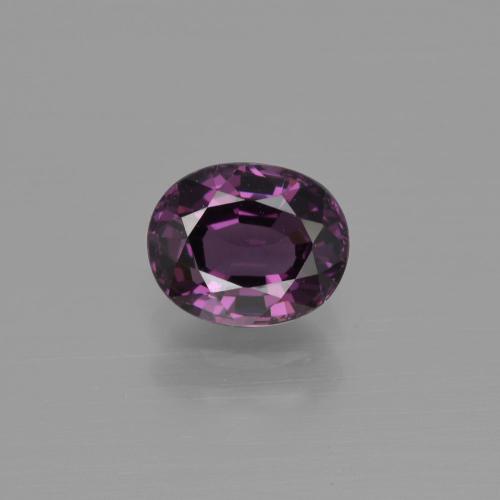 Spinello Lampone Rosso Viola naturale da 1.29 ct, Taglio ovale, VVS