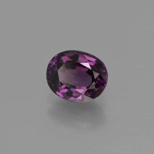 Spinello Lampone Rosso Viola naturale da 1.29 ct, Taglio ovale, VVS