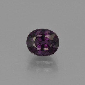 Spinello Viola scuro naturale da 1.30 ct, Taglio ovale, VS