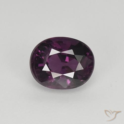 1.10ct Naturale Lampone Rosso Viola Spinello, Ovale, VS