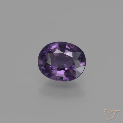 1.00ct Naturale Violetta d'uva Spinello, Ovale, VS-SI