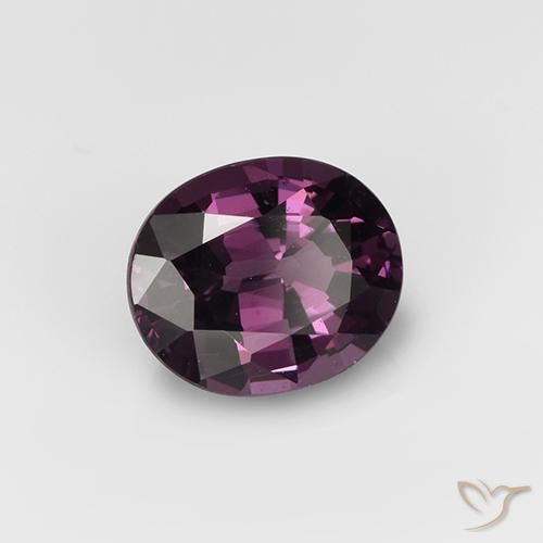 Spinello Lampone Rosso Viola naturale da 1.01 ct, Ovale, VVS-VS