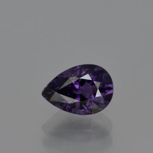 Spinello Viola scuro naturale da 1.14 ct, Forma a pera, VVS
