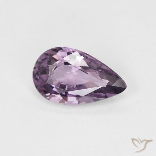 Spinello Viola grigio naturale da 0.98 ct, Forma a pera, VS