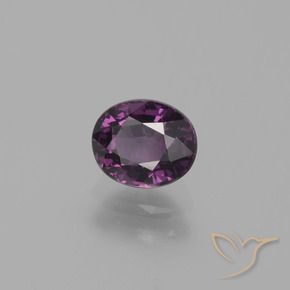 Spinello Viola medio-scuro naturale da 0.89 ct, Ovale, VVS