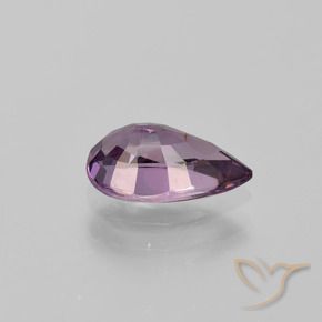 Spinello Viola grigio naturale da 1.26 ct, Forma a pera, VS-SI