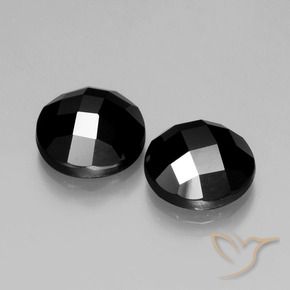 Gemme di Spinello Nero naturale da 9.22 ct, Rotondo, Opaco