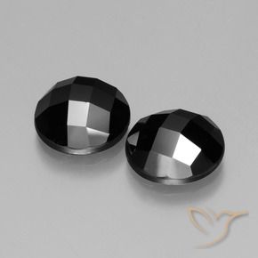 Gemme di Spinello Nero naturale da 8.38 ct, Rotondo, Opaco