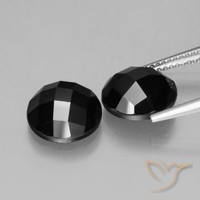 Gemme di Spinello Nero naturale da 8.38 ct, Rotondo, Opaco