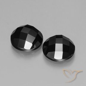 Gemme di Spinello Nero naturale da 8.89 ct, Rotondo, Opaco