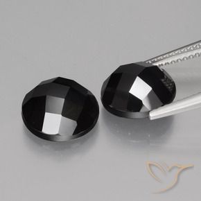 Gemme di Spinello Nero naturale da 8.89 ct, Rotondo, Opaco