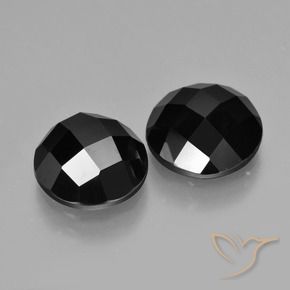 Gemme di Spinello Nero naturale da 8.24 ct, Rotondo, Opaco