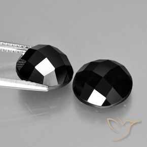 Gemme di Spinello Nero naturale da 8.24 ct, Rotondo, Opaco