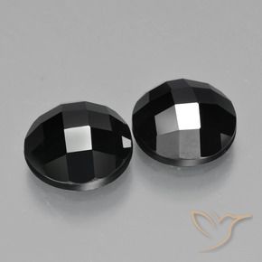 Gemme di Spinello Nero naturale da 9.18 ct, Rotondo, Opaco