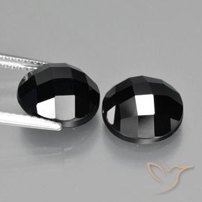Gemme di Spinello Nero naturale da 9.18 ct, Rotondo, Opaco
