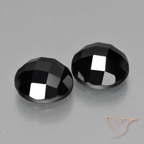 Gemme di Spinello Nero naturale da 8.68 ct, Rotondo, Opaco