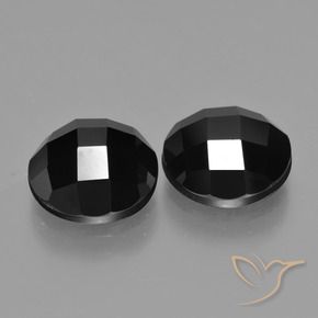 Gemme di Spinello Nero naturale da 9.30 ct, Rotondo, Opaco