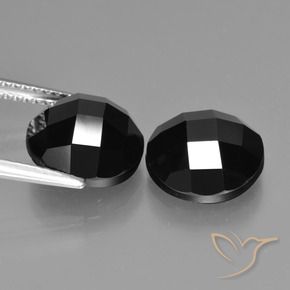 Gemme di Spinello Nero naturale da 9.30 ct, Rotondo, Opaco