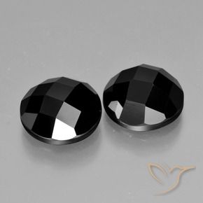 Gemme di Spinello Nero naturale da 8.86 ct, Rotondo, Opaco