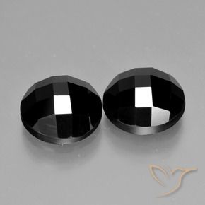 Gemme di Spinello Nero naturale da 9.17 ct, Rotondo, Opaco