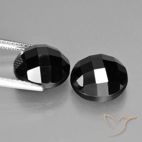 Gemme di Spinello Nero naturale da 9.17 ct, Rotondo, Opaco