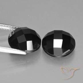 Gemme di Spinello Nero naturale da 8.64 ct, Rotondo, Opaco