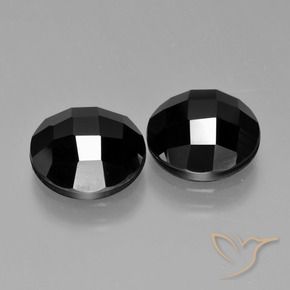 Gemme di Spinello Nero naturale da 8.31 ct, Taglio rotondo, Opaco